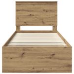 Casa si Gradina - Mobilier - Paturi si accesorii - Paturi - Cadru de pat Stejar artizanal 90 x 200 cm Lemn de pin masiv - Infinity.ro