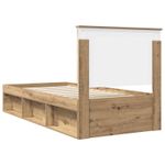 Casa si Gradina - Mobilier - Paturi si accesorii - Paturi - Cadru de pat Stejar artizanal 90 x 200 cm Lemn de pin masiv - Infinity.ro