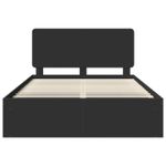 Casa si Gradina - Mobilier - Paturi si accesorii - Paturi - Cadru de pat cu headboard Negru 150 x 200 cm Lemn de pin masiv - Infinity.ro