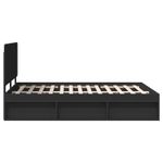 Casa si Gradina - Mobilier - Paturi si accesorii - Paturi - Cadru de pat cu headboard Negru 150 x 200 cm Lemn de pin masiv - Infinity.ro