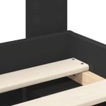 Casa si Gradina - Mobilier - Paturi si accesorii - Paturi - Cadru de pat cu headboard Negru 150 x 200 cm Lemn de pin masiv - Infinity.ro