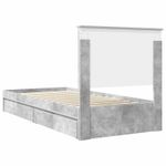 Casa si Gradina - Mobilier - Paturi si accesorii - Paturi - Pat cu storage Gri din beton 90 x 190 cm Lemn compozit - Infinity.ro