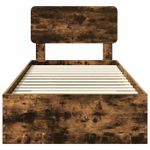 Casa si Gradina - Mobilier - Paturi si accesorii - Paturi - Cadru de pat Stejar fumuriu 100 x 200 cm Lemn compozit - Infinity.ro