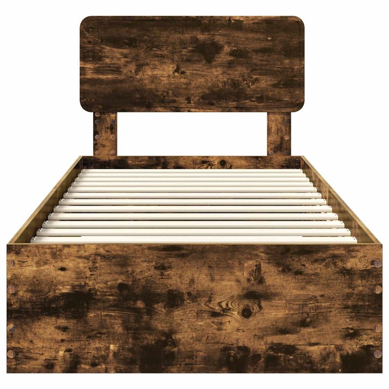 Casa si Gradina - Mobilier - Paturi si accesorii - Paturi - Cadru de pat Stejar fumuriu 100 x 200 cm Lemn compozit - Infinity.ro