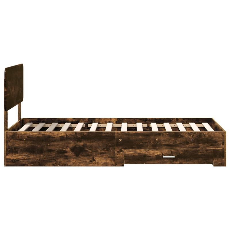 Casa si Gradina - Mobilier - Paturi si accesorii - Paturi - Cadru de pat Stejar fumuriu 100 x 200 cm Lemn compozit - Infinity.ro