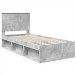 Casa si Gradina - Mobilier - Paturi si accesorii - Paturi - Cadru de pat Gri Concret 90 x 190 cm Lemn de pin masiv - Infinity.ro