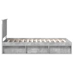 Casa si Gradina - Mobilier - Paturi si accesorii - Paturi - Cadru de pat Gri Concret 90 x 190 cm Lemn de pin masiv - Infinity.ro