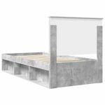 Casa si Gradina - Mobilier - Paturi si accesorii - Paturi - Cadru de pat Gri Concret 90 x 190 cm Lemn de pin masiv - Infinity.ro
