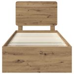 Casa si Gradina - Mobilier - Paturi si accesorii - Paturi - Cadru de pat Stejar artizanal 90 x 190 cm Lemn de pin masiv - Infinity.ro