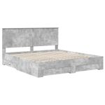 Casa si Gradina - Mobilier - Paturi si accesorii - Paturi - Cadru de pat cu sertar Gri din beton 180 x 200 cm Lemn compozit - Infinity.ro