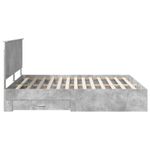 Casa si Gradina - Mobilier - Paturi si accesorii - Paturi - Cadru de pat cu sertar Gri din beton 180 x 200 cm Lemn compozit - Infinity.ro