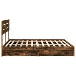 Casa si Gradina - Mobilier - Paturi si accesorii - Paturi - Pat cu storage Stejar fumuriu 180 x 200 cm Lemn compozit - Infinity.ro