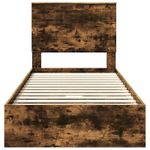Casa si Gradina - Mobilier - Paturi si accesorii - Paturi - Pat cu storage Stejar fumuriu 90 x 200 cm Lemn compozit - Infinity.ro
