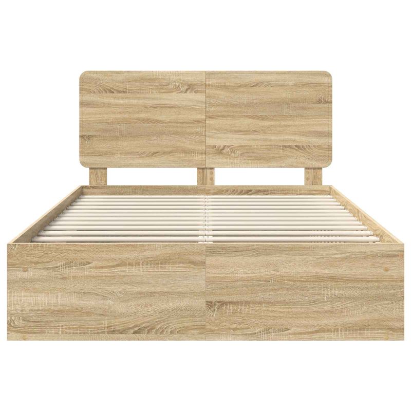 Casa si Gradina - Mobilier - Paturi si accesorii - Paturi - Cadru de pat cu headboard Sonoma 140 x 200 cm Lemn de pin masiv - Infinity.ro