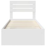 Casa si Gradina - Mobilier - Paturi si accesorii - Paturi - Cadru de pat cu headboard Alb 100 x 200 cm Lemn de pin masiv - Infinity.ro