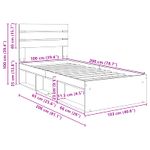 Casa si Gradina - Mobilier - Paturi si accesorii - Paturi - Cadru de pat cu headboard Alb 100 x 200 cm Lemn de pin masiv - Infinity.ro