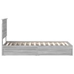 Casa si Gradina - Mobilier - Paturi si accesorii - Paturi - Pat cu storage cu sertar Gri Sonoma 75 x 190 cm Lemn compozit - Infinity.ro