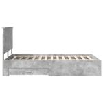 Casa si Gradina - Mobilier - Paturi si accesorii - Paturi - Cadru de pat cu sertar Gri din beton 120 x 200 cm Lemn compozit - Infinity.ro