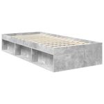 Casa si Gradina - Mobilier - Paturi si accesorii - Paturi - Cadru de pat Gri Concret 90 x 190 cm Lemn de pin masiv - Infinity.ro