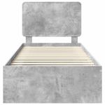 Casa si Gradina - Mobilier - Paturi si accesorii - Paturi - Cadru de pat Gri Concret 90 x 190 cm Lemn de pin masiv - Infinity.ro