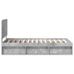 Casa si Gradina - Mobilier - Paturi si accesorii - Paturi - Cadru de pat Gri Concret 90 x 190 cm Lemn de pin masiv - Infinity.ro