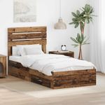 Casa si Gradina - Mobilier - Paturi si accesorii - Paturi - Cadru de pat cu sertar cu headboard cu depozitare Lemn compozit - Infinity.ro