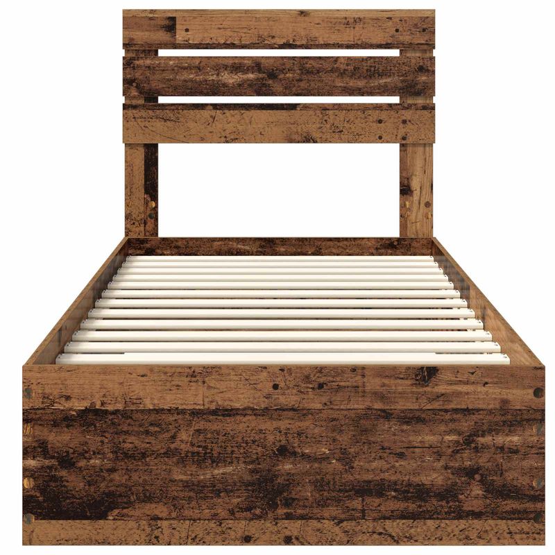 Casa si Gradina - Mobilier - Paturi si accesorii - Paturi - Cadru de pat cu sertar cu headboard cu depozitare Lemn compozit - Infinity.ro