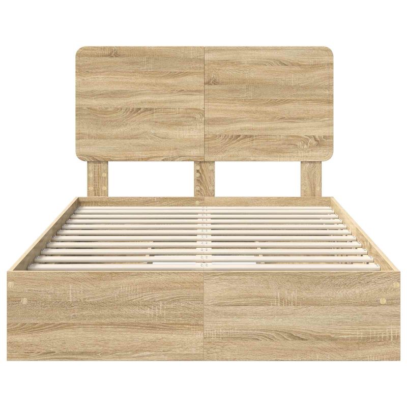 Casa si Gradina - Mobilier - Paturi si accesorii - Paturi - Pat cu storage Stejar Sonoma 120 x 200 cm Lemn compozit - Infinity.ro