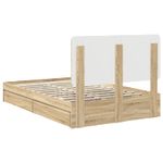 Casa si Gradina - Mobilier - Paturi si accesorii - Paturi - Pat cu storage Stejar Sonoma 120 x 200 cm Lemn compozit - Infinity.ro