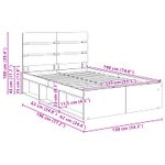 Casa si Gradina - Mobilier - Paturi si accesorii - Paturi - Cadru de pat Stejar fumuriu 135 x 190 cm Lemn de pin masiv - Infinity.ro