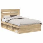 Casa si Gradina - Mobilier - Paturi si accesorii - Paturi - Cadru de pat cu headboard Sonoma 120 x 200 cm Lemn de pin masiv - Infinity.ro