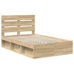 Casa si Gradina - Mobilier - Paturi si accesorii - Paturi - Cadru de pat cu headboard Sonoma 120 x 200 cm Lemn de pin masiv - Infinity.ro