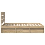 Casa si Gradina - Mobilier - Paturi si accesorii - Paturi - Cadru de pat cu headboard Sonoma 120 x 200 cm Lemn de pin masiv - Infinity.ro