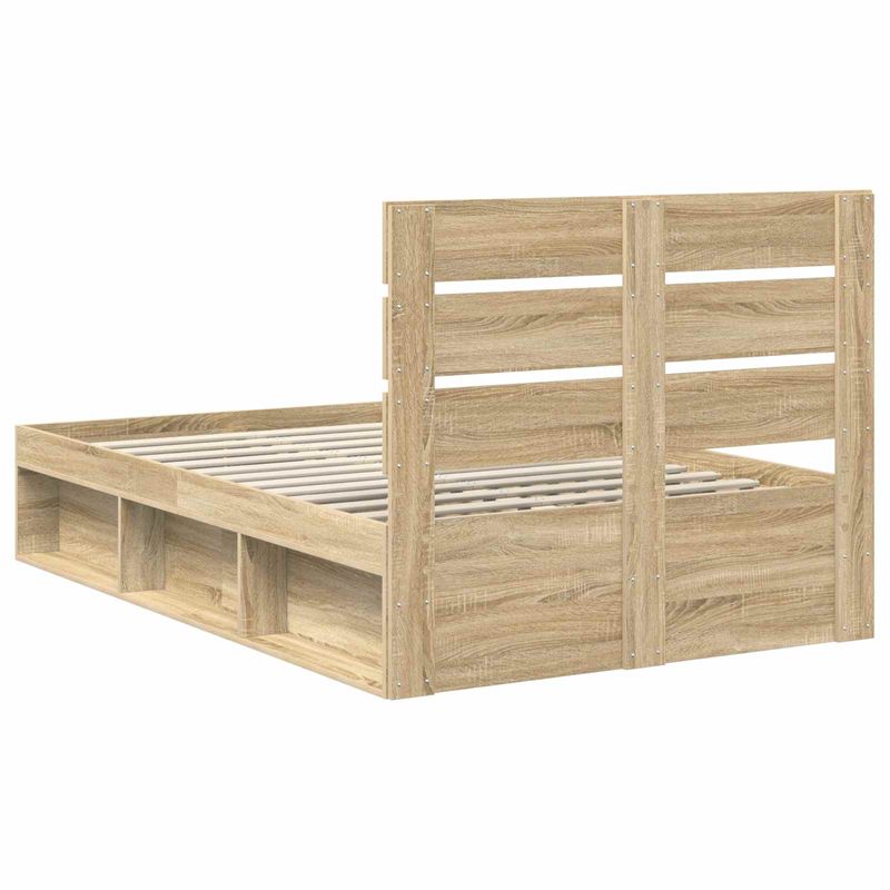 Casa si Gradina - Mobilier - Paturi si accesorii - Paturi - Cadru de pat cu headboard Sonoma 120 x 200 cm Lemn de pin masiv - Infinity.ro