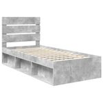 Casa si Gradina - Mobilier - Paturi si accesorii - Paturi - Cadru de pat Gri Concret 100 x 200 cm Lemn de pin masiv - Infinity.ro