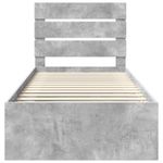 Casa si Gradina - Mobilier - Paturi si accesorii - Paturi - Cadru de pat Gri Concret 100 x 200 cm Lemn de pin masiv - Infinity.ro