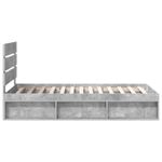 Casa si Gradina - Mobilier - Paturi si accesorii - Paturi - Cadru de pat Gri Concret 100 x 200 cm Lemn de pin masiv - Infinity.ro