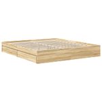 Casa si Gradina - Mobilier - Paturi si accesorii - Paturi - Pat cu storage Stejar Sonoma 180 x 200 cm Lemn compozit - Infinity.ro