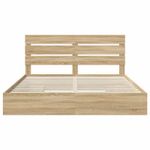 Casa si Gradina - Mobilier - Paturi si accesorii - Paturi - Pat cu storage Stejar Sonoma 180 x 200 cm Lemn compozit - Infinity.ro