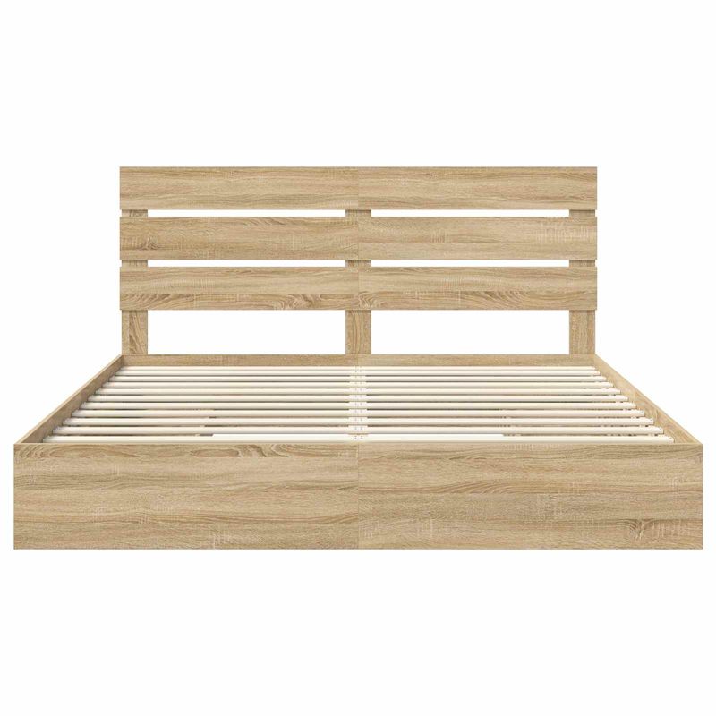 Casa si Gradina - Mobilier - Paturi si accesorii - Paturi - Pat cu storage Stejar Sonoma 180 x 200 cm Lemn compozit - Infinity.ro