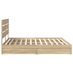 Casa si Gradina - Mobilier - Paturi si accesorii - Paturi - Pat cu storage Stejar Sonoma 180 x 200 cm Lemn compozit - Infinity.ro