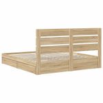 Casa si Gradina - Mobilier - Paturi si accesorii - Paturi - Pat cu storage Stejar Sonoma 180 x 200 cm Lemn compozit - Infinity.ro