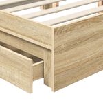 Casa si Gradina - Mobilier - Paturi si accesorii - Paturi - Pat cu storage Stejar Sonoma 180 x 200 cm Lemn compozit - Infinity.ro