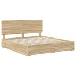 Casa si Gradina - Mobilier - Paturi si accesorii - Paturi - Cadru de pat cu sertar Stejar Sonoma 180 x 200 cm Lemn compozit - Infinity.ro