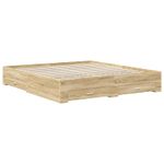 Casa si Gradina - Mobilier - Paturi si accesorii - Paturi - Cadru de pat cu sertar Stejar Sonoma 180 x 200 cm Lemn compozit - Infinity.ro