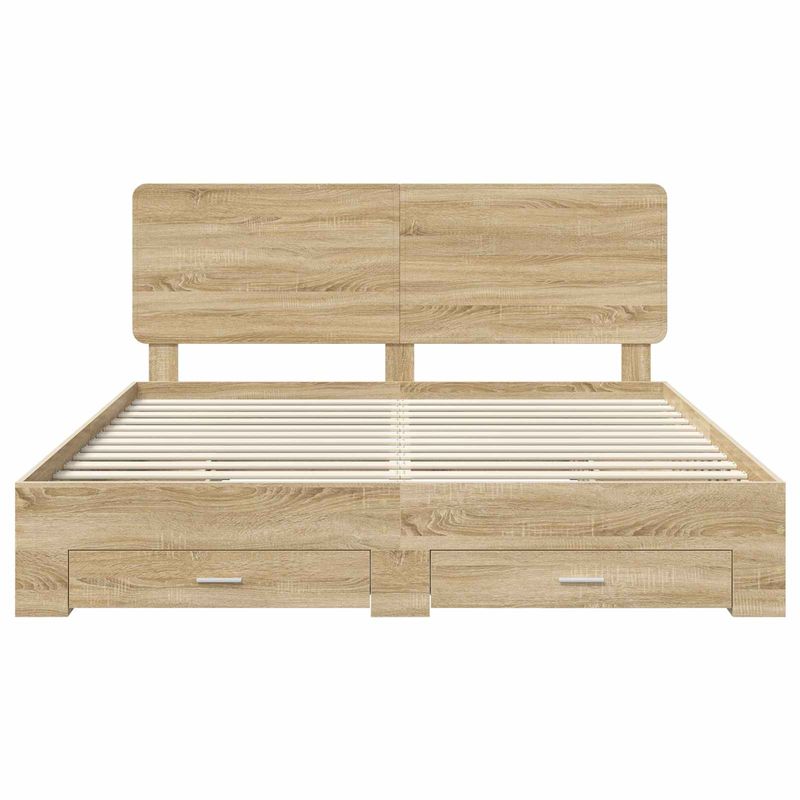 Casa si Gradina - Mobilier - Paturi si accesorii - Paturi - Cadru de pat cu sertar Stejar Sonoma 180 x 200 cm Lemn compozit - Infinity.ro