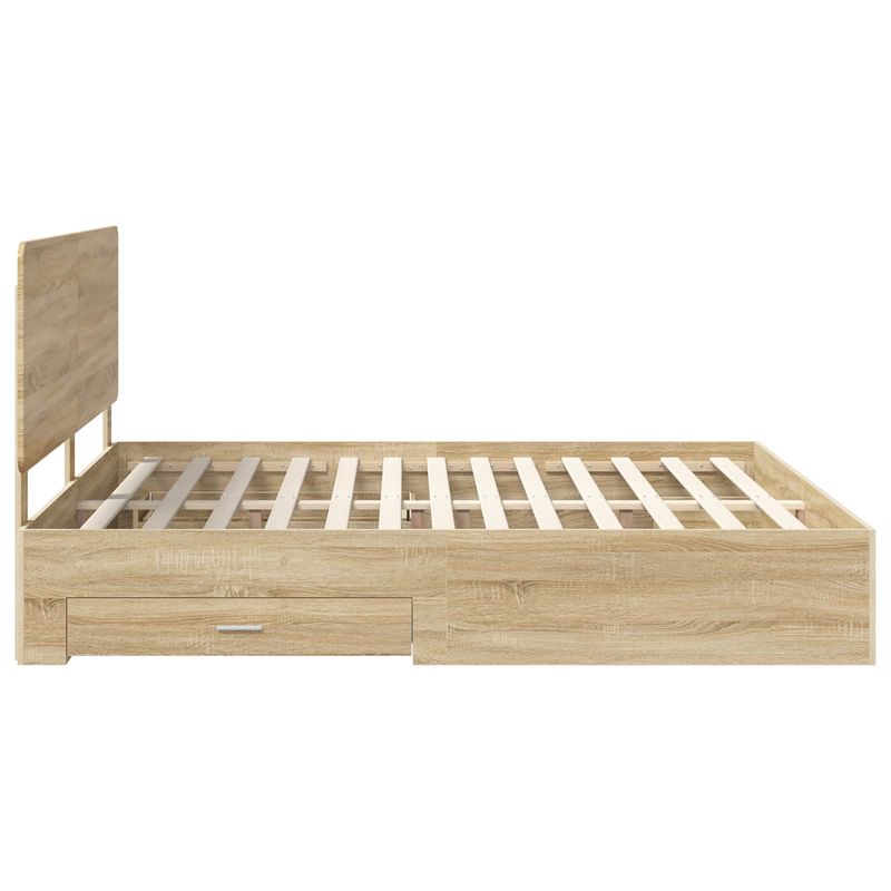 Casa si Gradina - Mobilier - Paturi si accesorii - Paturi - Cadru de pat cu sertar Stejar Sonoma 180 x 200 cm Lemn compozit - Infinity.ro
