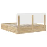 Casa si Gradina - Mobilier - Paturi si accesorii - Paturi - Cadru de pat cu sertar Stejar Sonoma 180 x 200 cm Lemn compozit - Infinity.ro