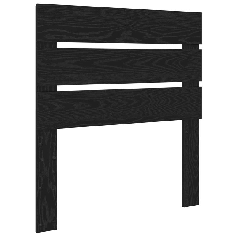 Casa si Gradina - Mobilier - Paturi si accesorii - Paturi - Cadru de pat cu headboard Negru 90 x 190 cm Lemn de pin masiv - Infinity.ro