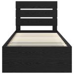 Casa si Gradina - Mobilier - Paturi si accesorii - Paturi - Cadru de pat cu headboard Negru 90 x 190 cm Lemn de pin masiv - Infinity.ro